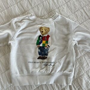 Polo Ralph Lauren bear white sweater size 3T
